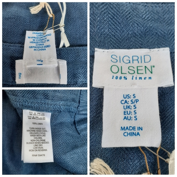 Sigrid Olsen Linen Tunic Short Dress Spring - Picture 10 of 10